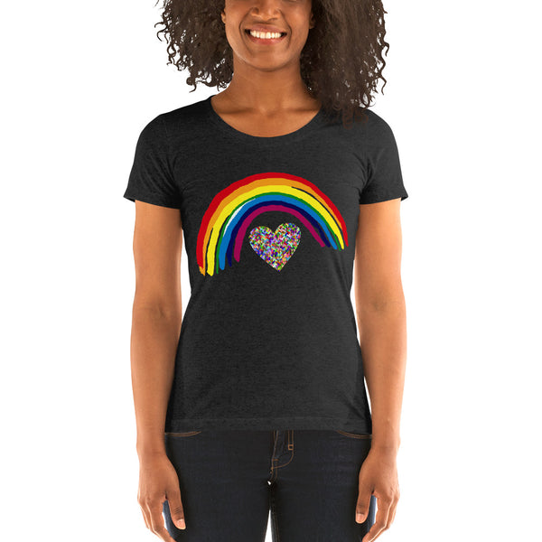 womens rainbow t shirt , funny woman rainbow sweetshirt - Mazzolah