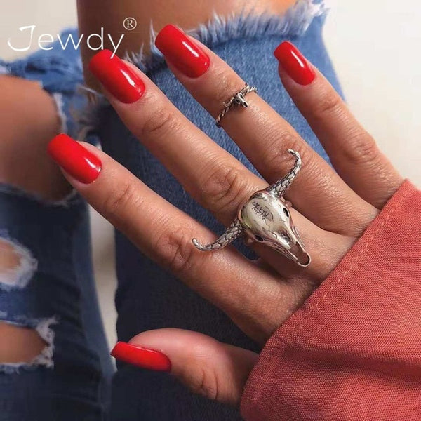 40 Styles Women Bohemian Vintage Crown Wave Flower Heart Lotus Star Leaf Crystal Opal Joint Ring - Mazzolah