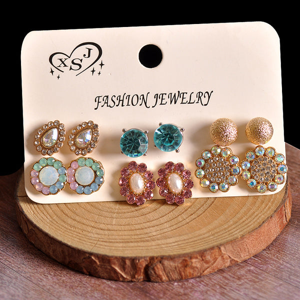 beautiful mix-and-match 6 pairs /set earrings - Mazzolah