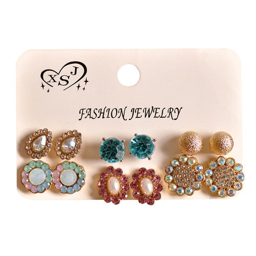 beautiful mix-and-match 6 pairs /set earrings - Mazzolah