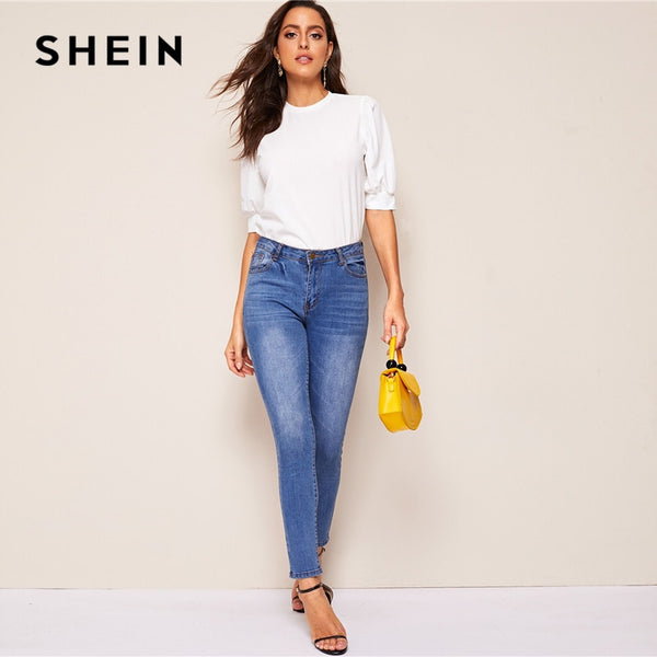 SHEIN Ladies Casual Green  Blouse - Mazzolah