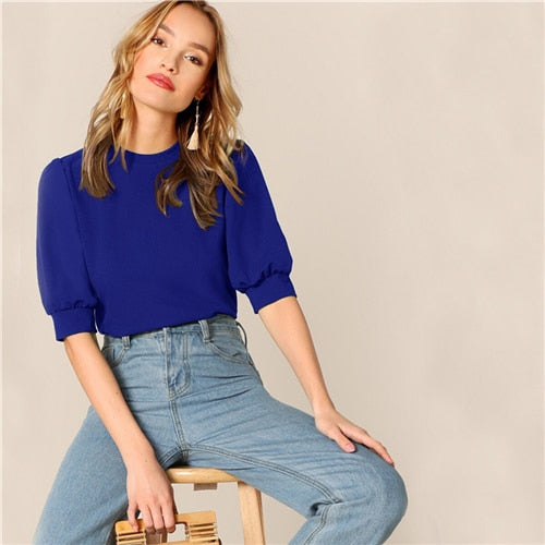 SHEIN Ladies Casual Green  Blouse - Mazzolah