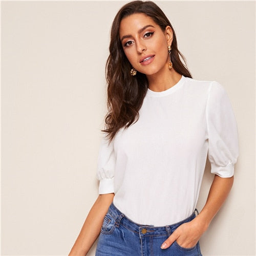 SHEIN Ladies Casual Green  Blouse - Mazzolah