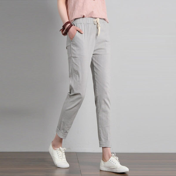 Cotton Linen Pants for Women - Mazzolah