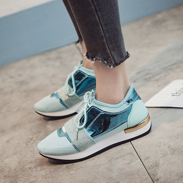 Women Sneakers Spring Fashio Leather shoes Ladies 2019 - Mazzolah