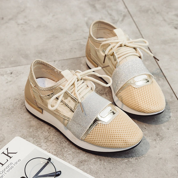 Women Sneakers Spring Fashio Leather shoes Ladies 2019 - Mazzolah