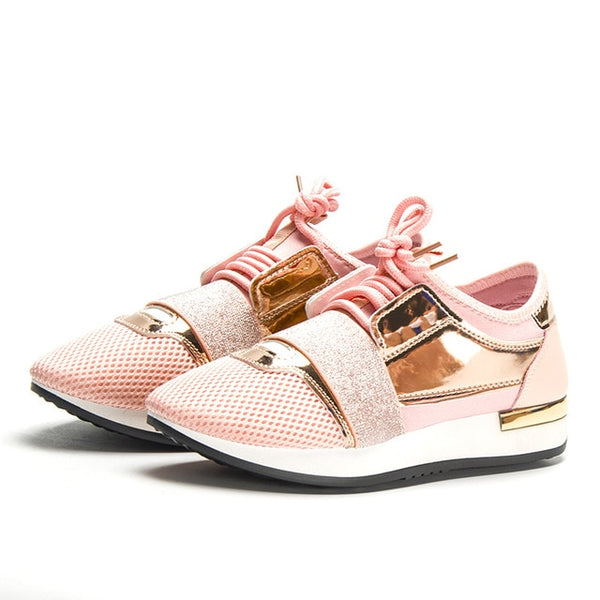 Women Sneakers Spring Fashio Leather shoes Ladies 2019 - Mazzolah