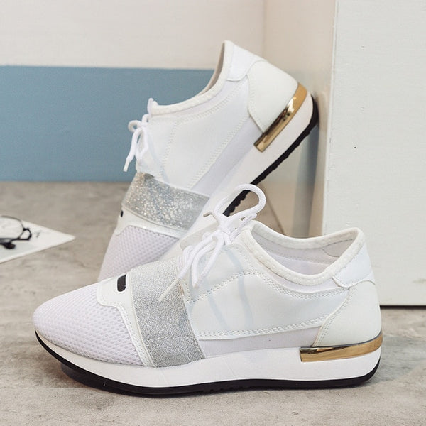 Women Sneakers Spring Fashio Leather shoes Ladies 2019 - Mazzolah