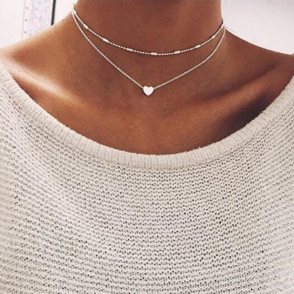 Wonderful gift Tiny Heart Necklace for Women SHORT Chain - Mazzolah