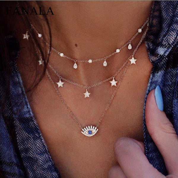 Women Fashion Multilayer Necklaces - Mazzolah