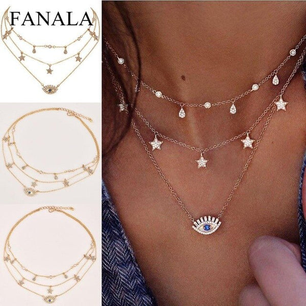 Women Fashion Multilayer Necklaces - Mazzolah