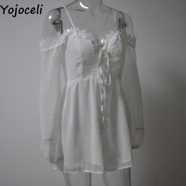 Sexy white lace elegant romper - Mazzolah