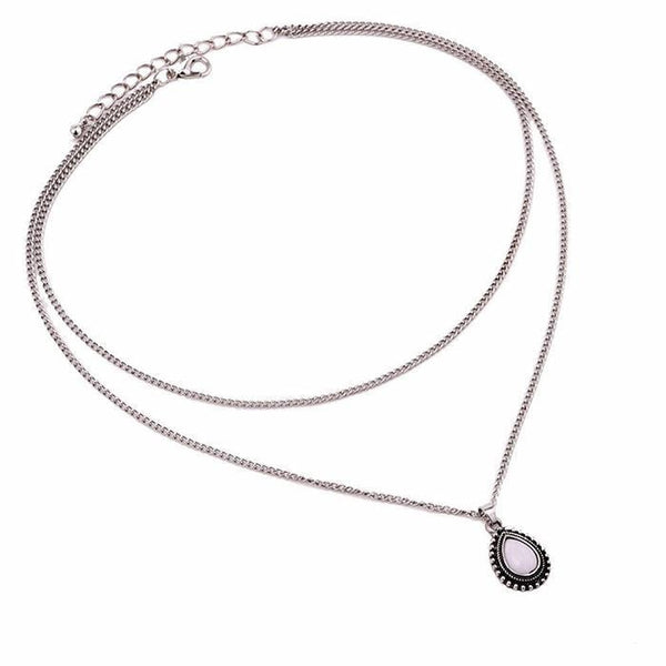 Fashion Drop Double Style Necklaces Women Chain - Mazzolah