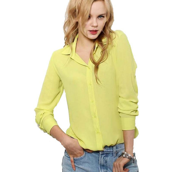 Women Blouses Direct Selling Button  Autumn New Long-sleeve - Mazzolah