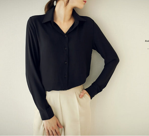 Women Blouses Direct Selling Button  Autumn New Long-sleeve - Mazzolah