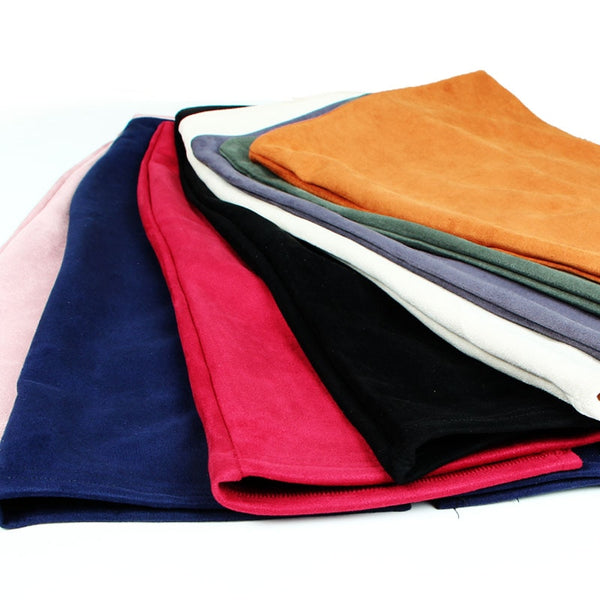 Sexy Multi Color Suede Midi Pencil Skirt Women - Mazzolah