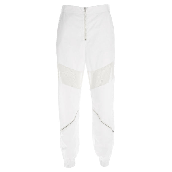White Pants Elastic High Waist Trousers - Mazzolah