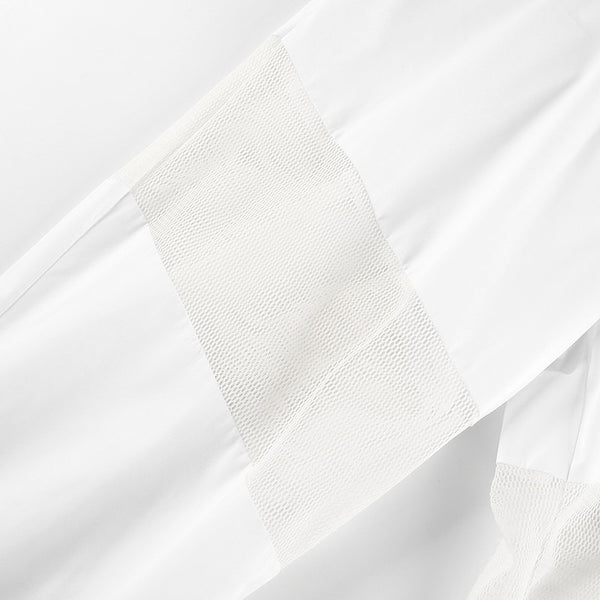 White Pants Elastic High Waist Trousers - Mazzolah