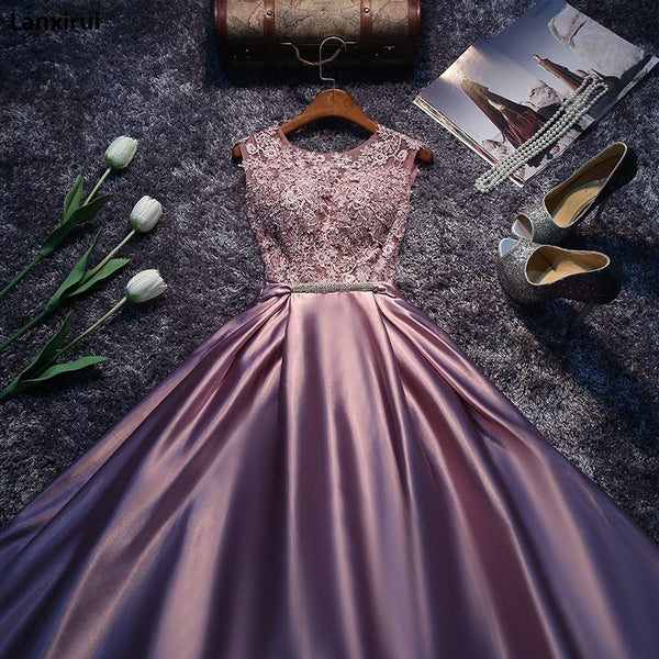 New Arrival Red Blue Pink Purple Floor  Party  Dress - Mazzolah