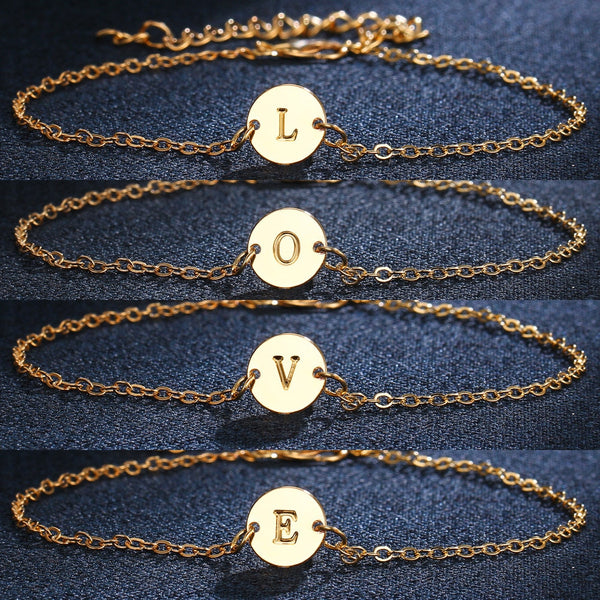 Fashion Gold Color Letter Bracelet - Mazzolah