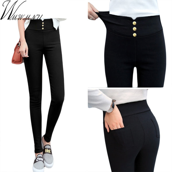 High Waist Stretch pants - Mazzolah