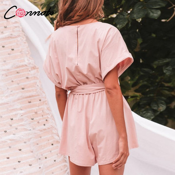 Conmoto Solid Casual 2019 Summer Women Playsuits Romper - Mazzolah