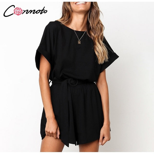 Conmoto Solid Casual 2019 Summer Women Playsuits Romper - Mazzolah