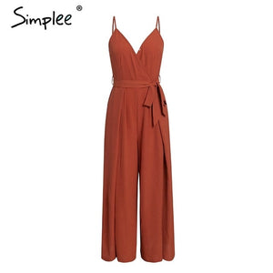 Simplee Sexy floral print jumpsuits - Mazzolah