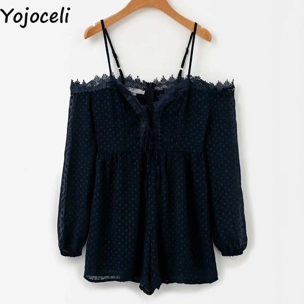 Sexy white lace elegant romper - Mazzolah