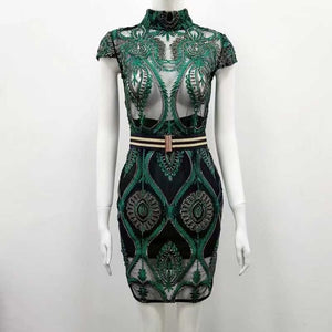 green Lace party dress - Mazzolah