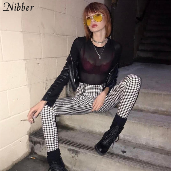 Cotton Comfortable Women Plaid Pants - Mazzolah