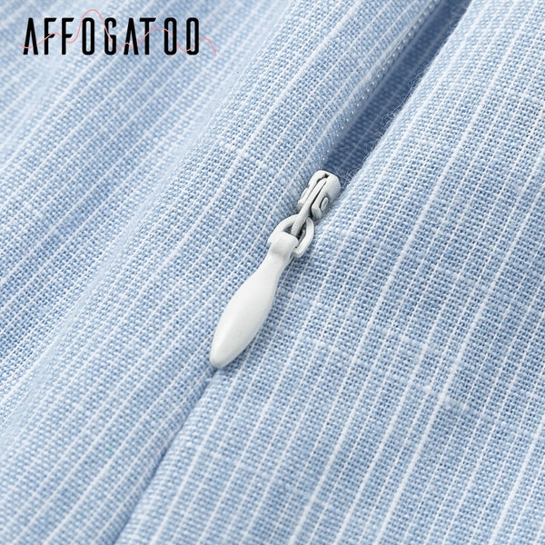 Casual ruffled cotton linen women jumpsuit - Mazzolah