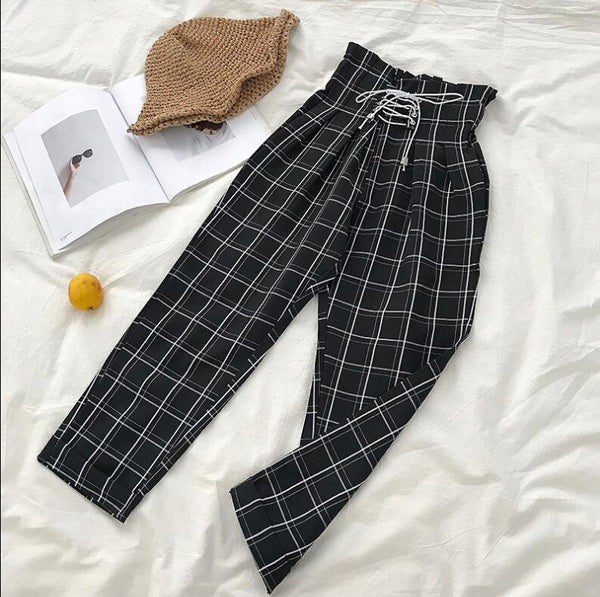 casual lace up ankle-length pants - Mazzolah