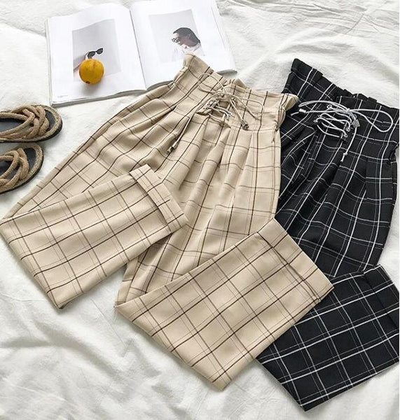 casual lace up ankle-length pants - Mazzolah