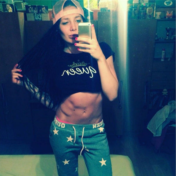 Loose Printed Star Casual Long Trousers - Mazzolah