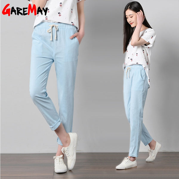 Cotton Linen Pants for Women - Mazzolah