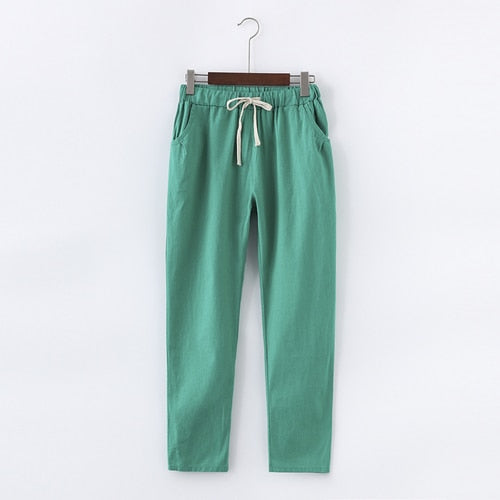 Cotton Linen Pants for Women - Mazzolah