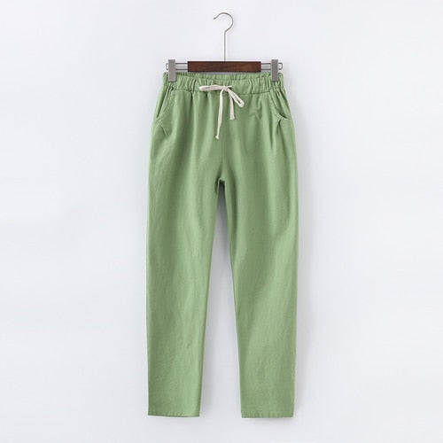 Cotton Linen Pants for Women - Mazzolah