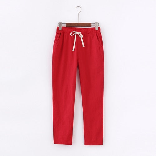Cotton Linen Pants for Women - Mazzolah
