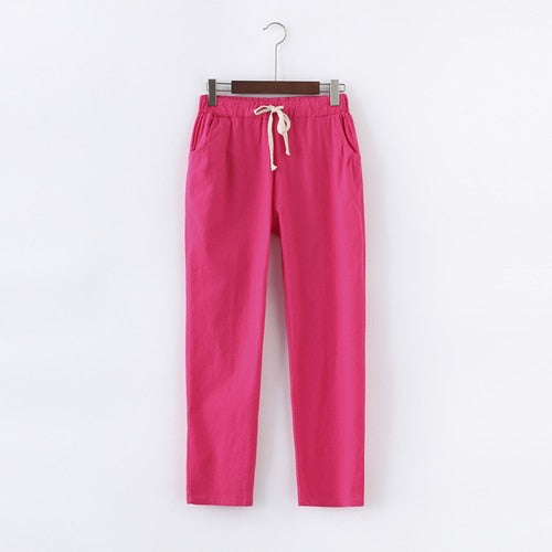 Cotton Linen Pants for Women - Mazzolah