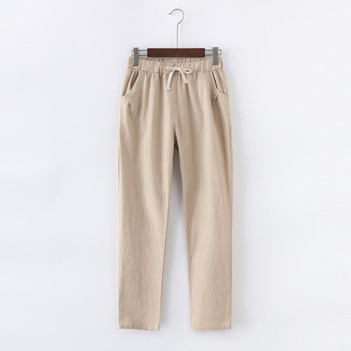 Cotton Linen Pants for Women - Mazzolah