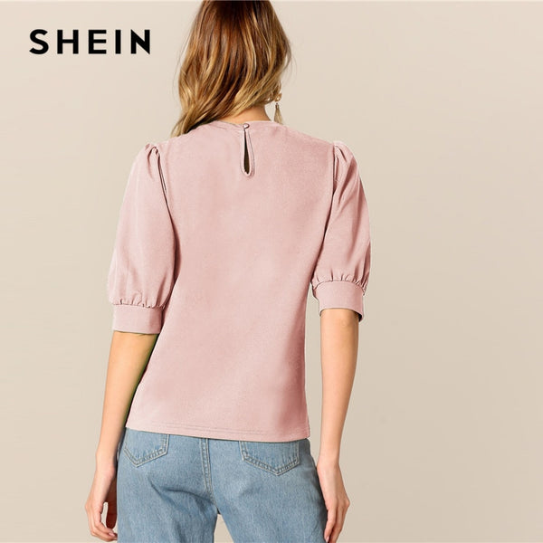SHEIN Ladies Casual Green  Blouse - Mazzolah