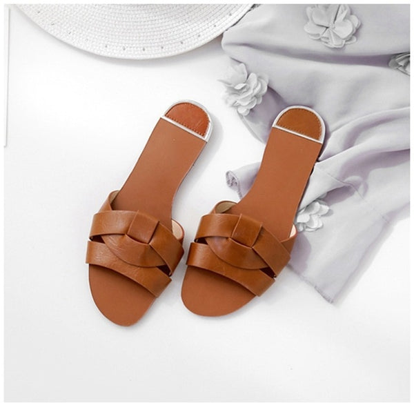 Beach Women  Sandals  Flat Heel - Mazzolah