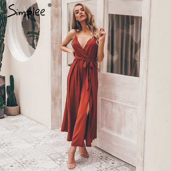 Simplee Sexy floral print jumpsuits - Mazzolah