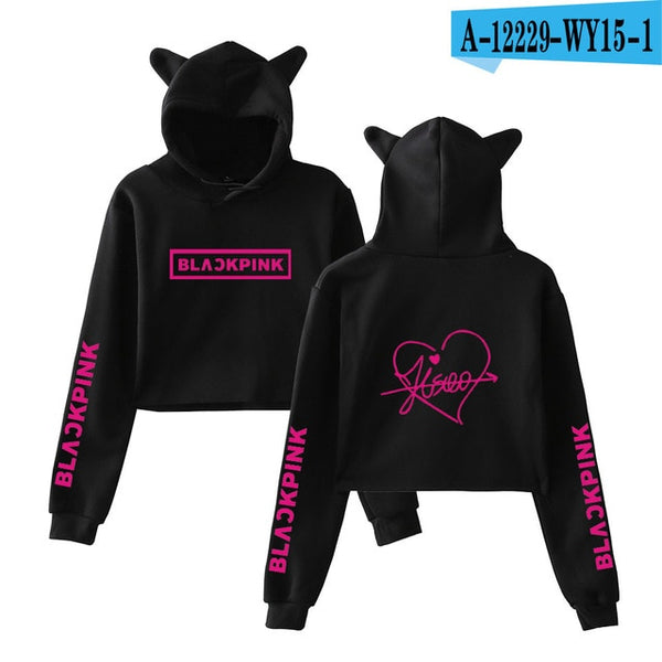 Blackpink harajuku Cat Ear Cap Hoodies - Mazzolah