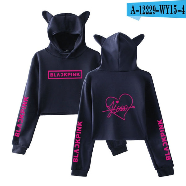 Blackpink harajuku Cat Ear Cap Hoodies - Mazzolah