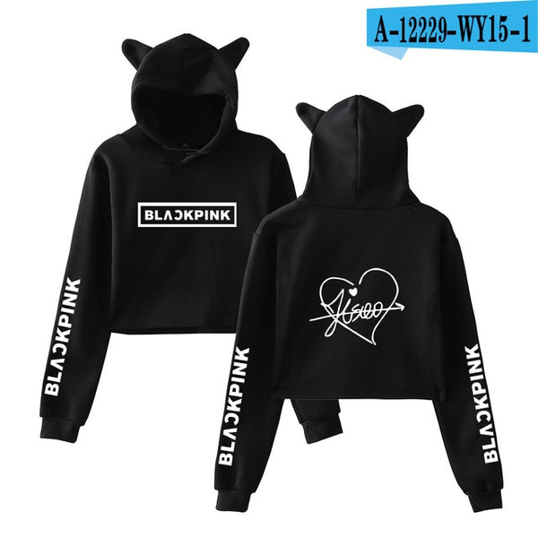 Blackpink harajuku Cat Ear Cap Hoodies - Mazzolah