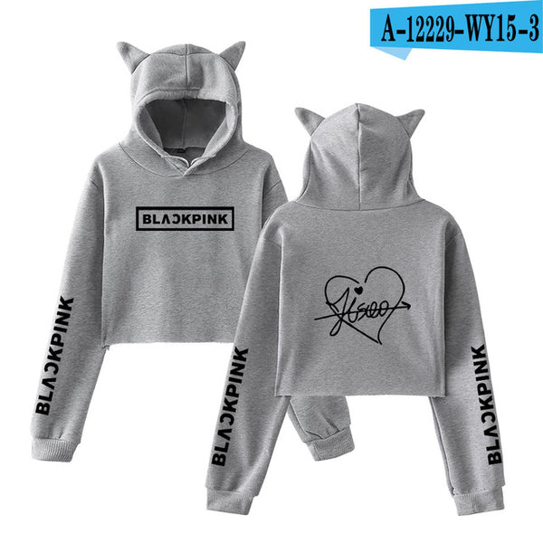 Blackpink harajuku Cat Ear Cap Hoodies - Mazzolah