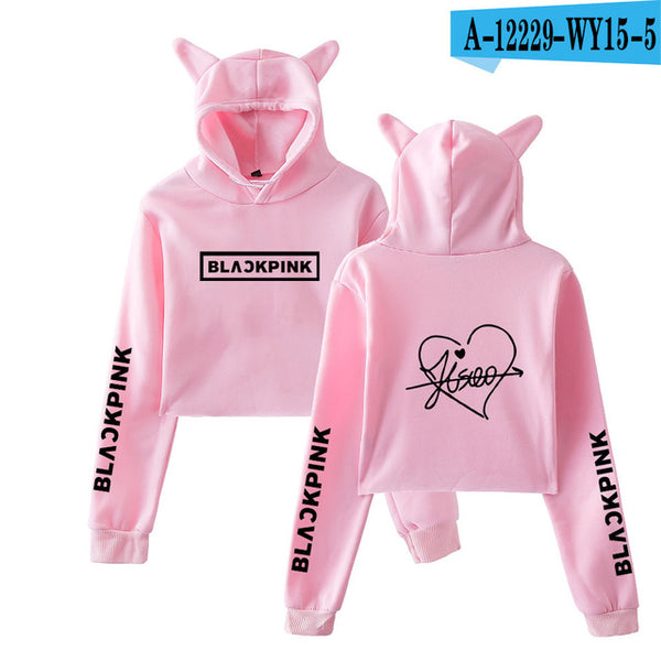 Blackpink harajuku Cat Ear Cap Hoodies - Mazzolah