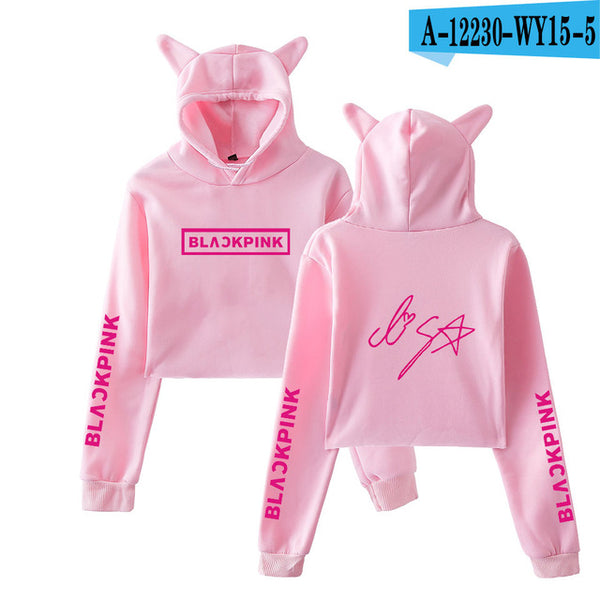 Blackpink harajuku Cat Ear Cap Hoodies - Mazzolah